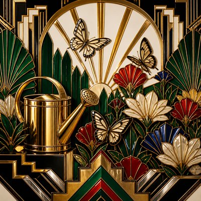 Art Deco Style coloring page example