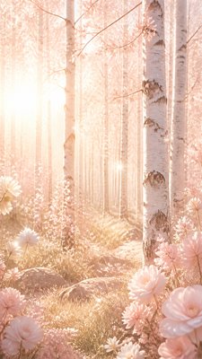 Light Feminine Aesthetic wall art print example