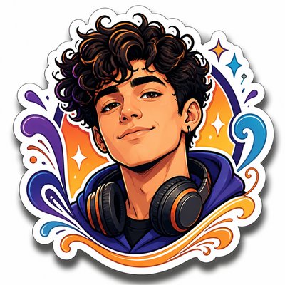 Typography Sticker Design Discord profile picture example