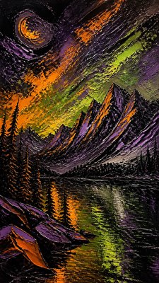 Expressionism Art Style phone wallpaper example