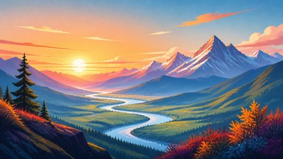 Digital Illustration Portrait Style desktop wallpaper example