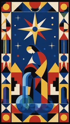 Bauhaus Geometric Art tarot card example