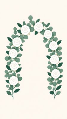Flat Icon Design wedding invitation example