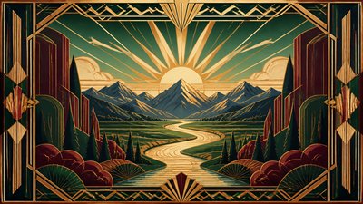 Art Deco Poster Design desktop wallpaper example