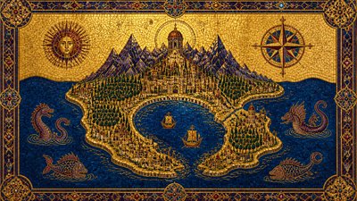 Byzantine Classical Art Style fantasy map example