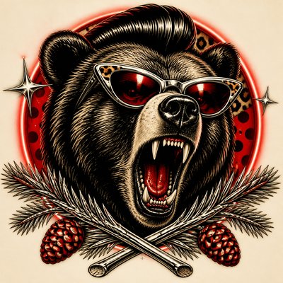 Rockabilly Aesthetic t-shirt design example