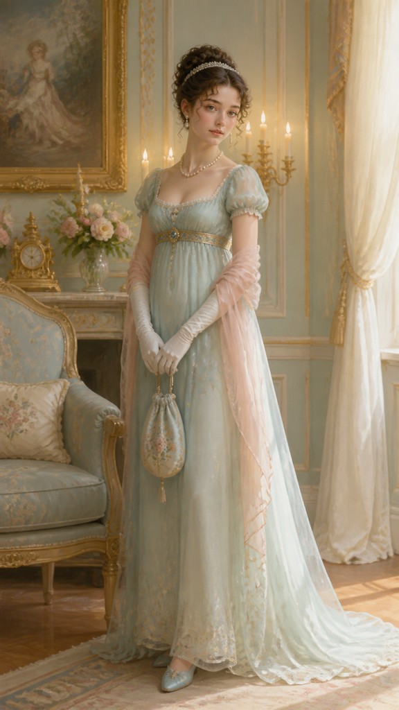 full-length portrait of an elegant figure — Regencycore Aesthetic