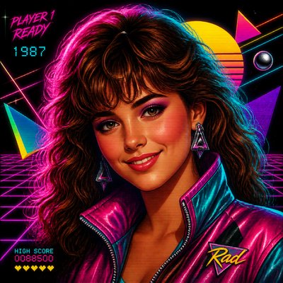 80s Retro Aesthetic profile picture example