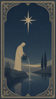 Minimalist Landscape Art Style tarot card example