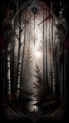 Modern Gothic Art wall art print example
