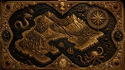 Victorian Jewelry Design fantasy map example