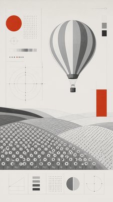 Conceptual Modern Art Style greeting card example