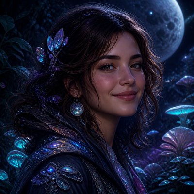 Lunarpunk Aesthetic profile picture example
