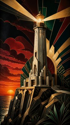 Art Deco Architecture Art poster example