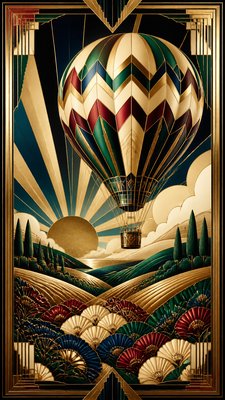 Art Deco Style greeting card example