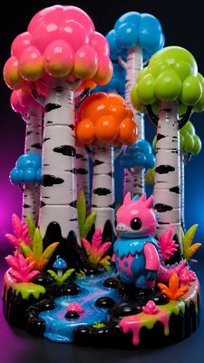 Japanese Toy Art (Sofubi) wall art print example