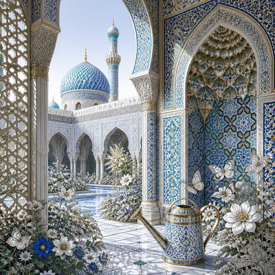 Islamic Architecture coloring page example