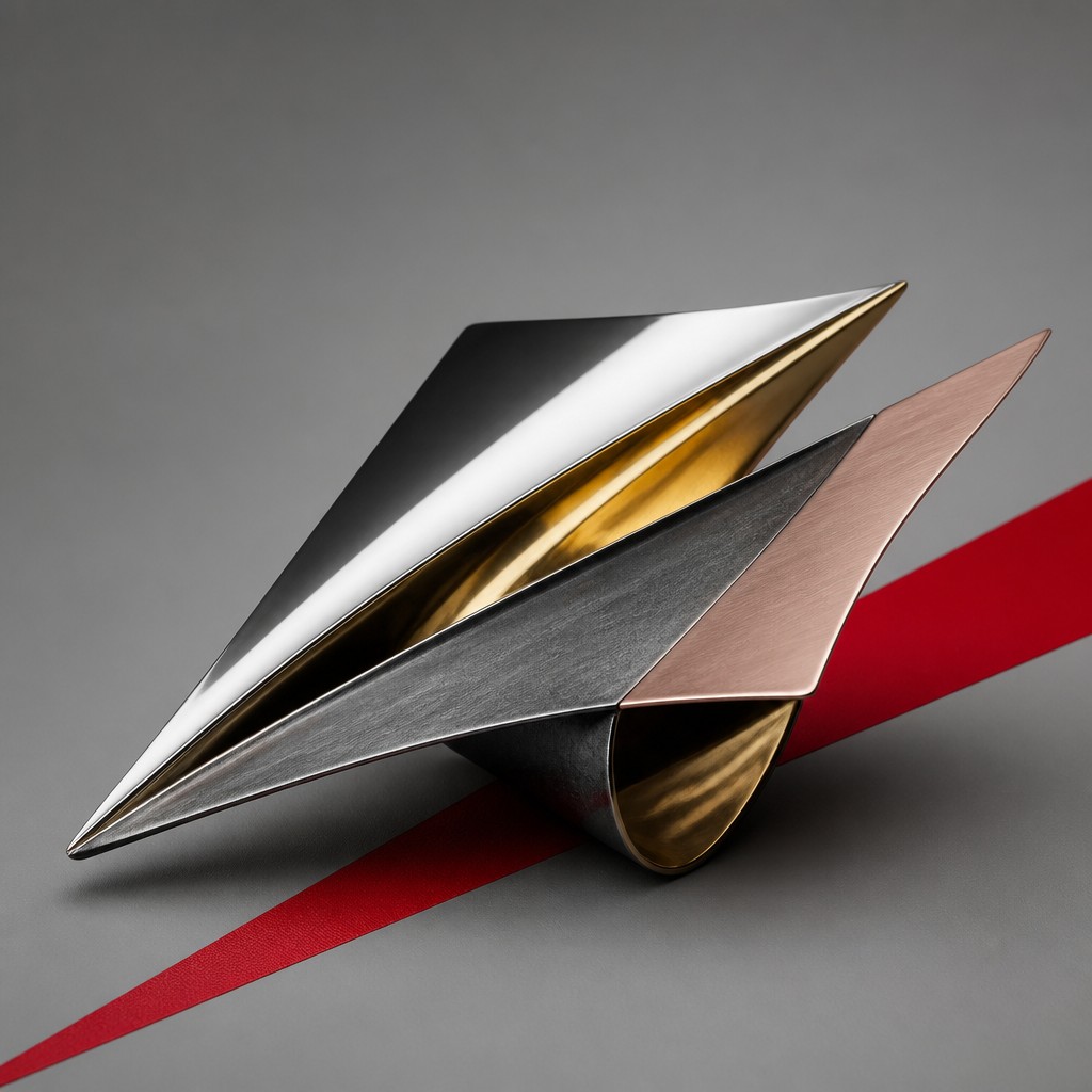 a paper plane, clean minimal composition on a plain background, no text — Modern Contemporary Jewelry Design icon