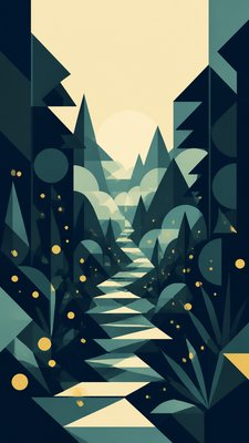 Abstract Geometric Art book cover example