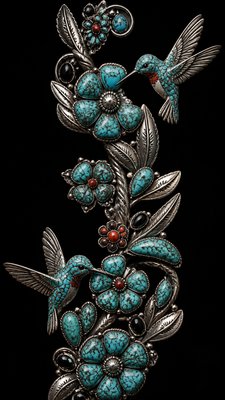 Southwestern Turquoise Jewelry Style phone case design example