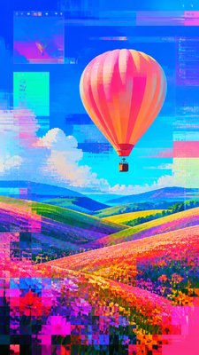 Post-Internet Art Style greeting card example