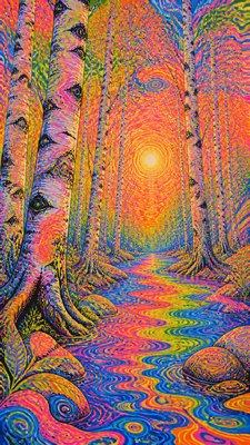Psychedelic Art Style wall art print example