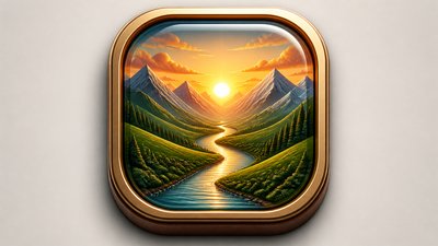 Skeuomorphic Icon Design desktop wallpaper example