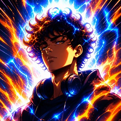 Shounen Power-Up Aura Portrait Discord profile picture example