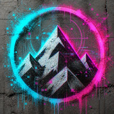 Augmented Reality Graffiti logo concept example