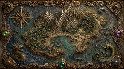 Vintage Jewelry Design fantasy map example