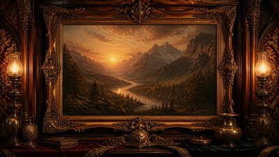 Victorian Furniture Art desktop wallpaper example