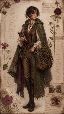 Romantic Academia Aesthetic character design example