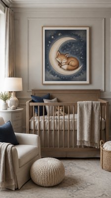 Transitional Interior Design baby announcement example