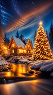 Long Exposure Photography Style Christmas card example
