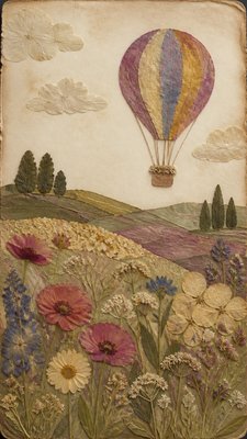 Pressed Flowers greeting card example