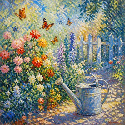 Impressionist Landscape Art Style coloring page example
