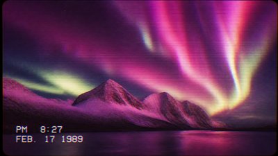 VHS Aesthetic banner example