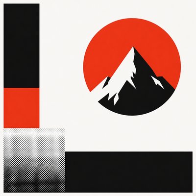 Swiss Style Poster Design logo concept example