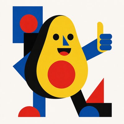 Bauhaus Art Style sticker example