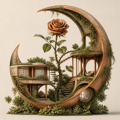 Sustainable Architecture Art tattoo design example