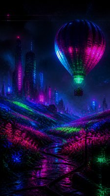 Cyberpunk Art Style greeting card example