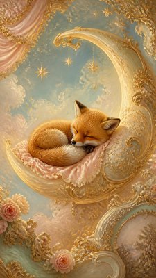 Rococo Classical Art Style baby announcement example
