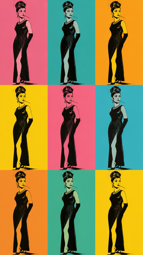 full-length portrait of an elegant figure — Celebrity Portrait Pop Art Style