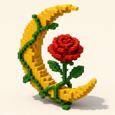 Voxel Art Style tattoo design example