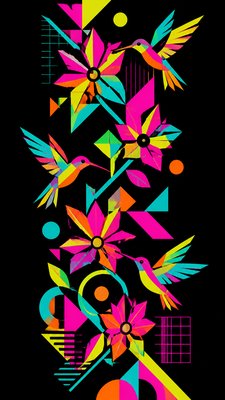 Neo-Geo Art Style phone case design example