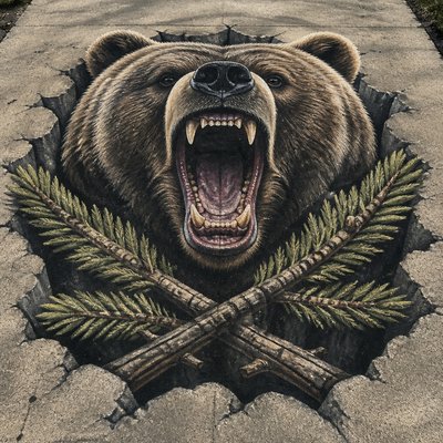 3D Illusion Street Art Style t-shirt design example
