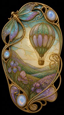 Art Nouveau Jewelry Design greeting card example