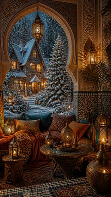Moroccan Interior Design Christmas card example