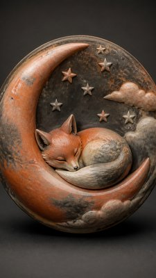 Terra Sigillata Ceramic Art Style baby announcement example