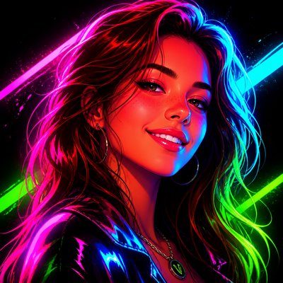 Neon Pop Art Style profile picture example